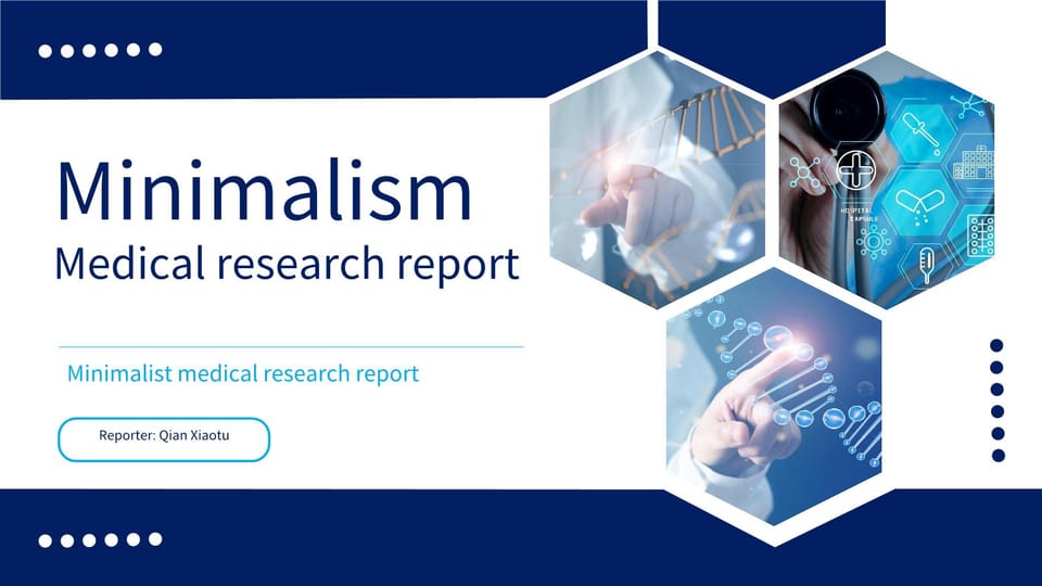 blue simple medical research report Template For Google Slides And Powerpoint -page 0
