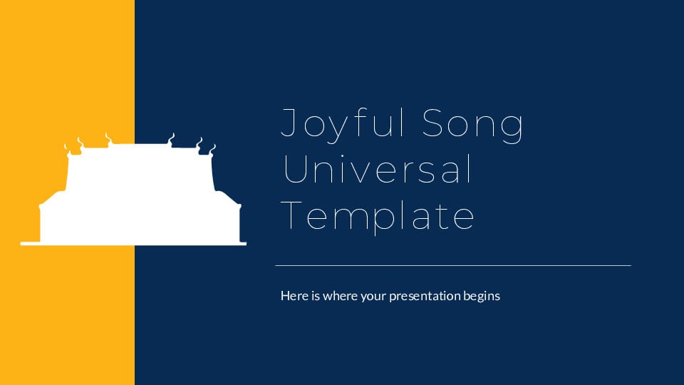 for Universal Orange Joyful Song Template For Google Slides And Powerpoint -page 0