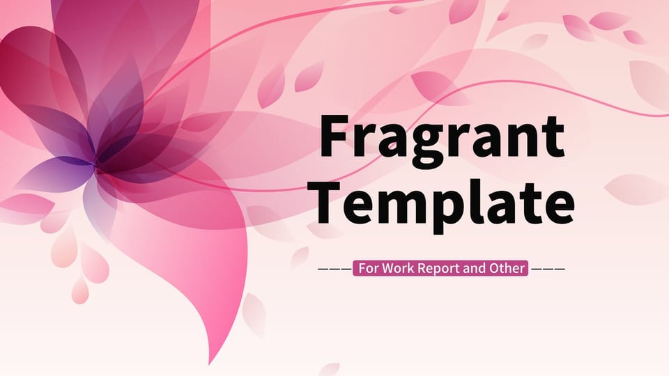 pink flower business universal Template For Google Slides And Powerpoint -page 0