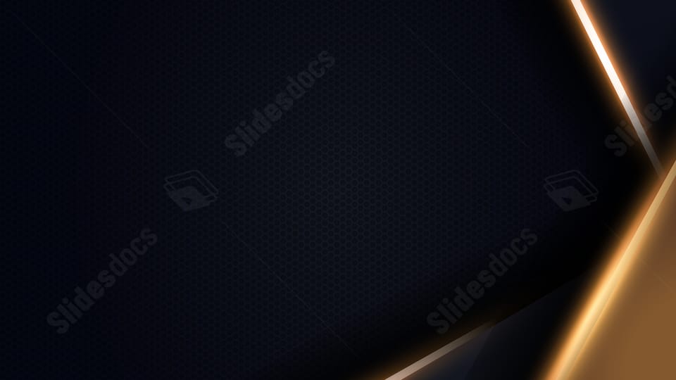 abstract black gold technology black business light effect powerpoint background