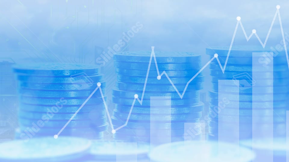 blue financial synthesis currency creative powerpoint background