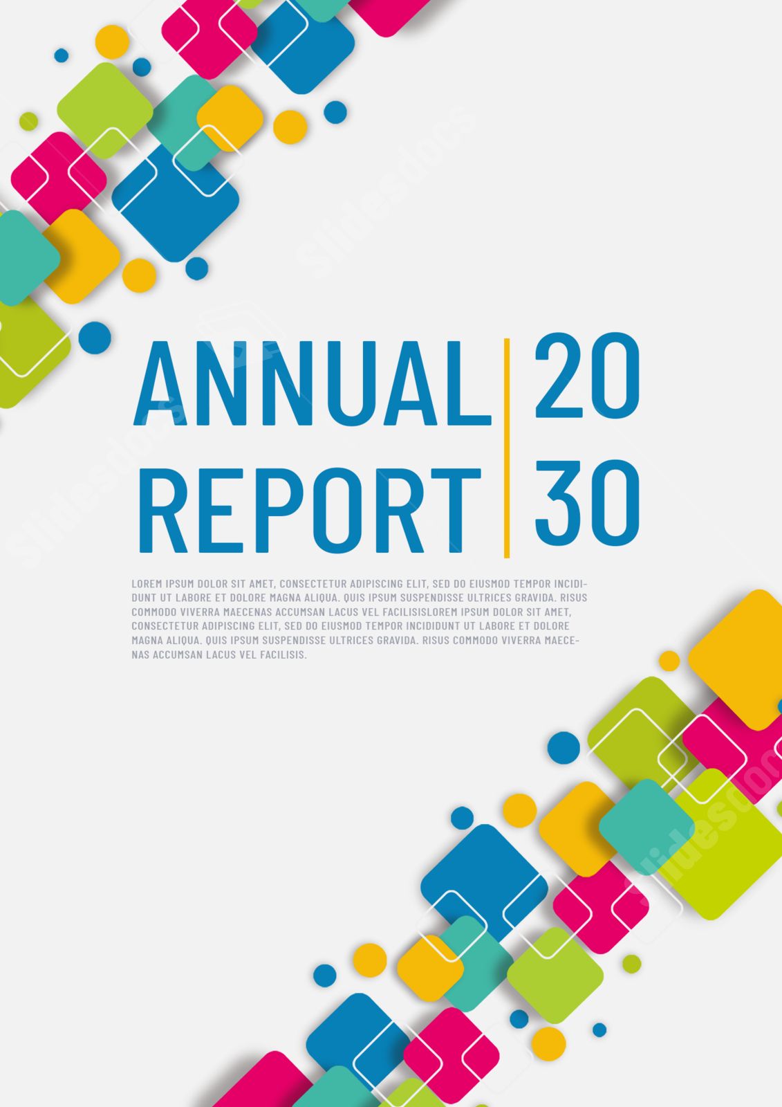 geometric cover annual business report word template